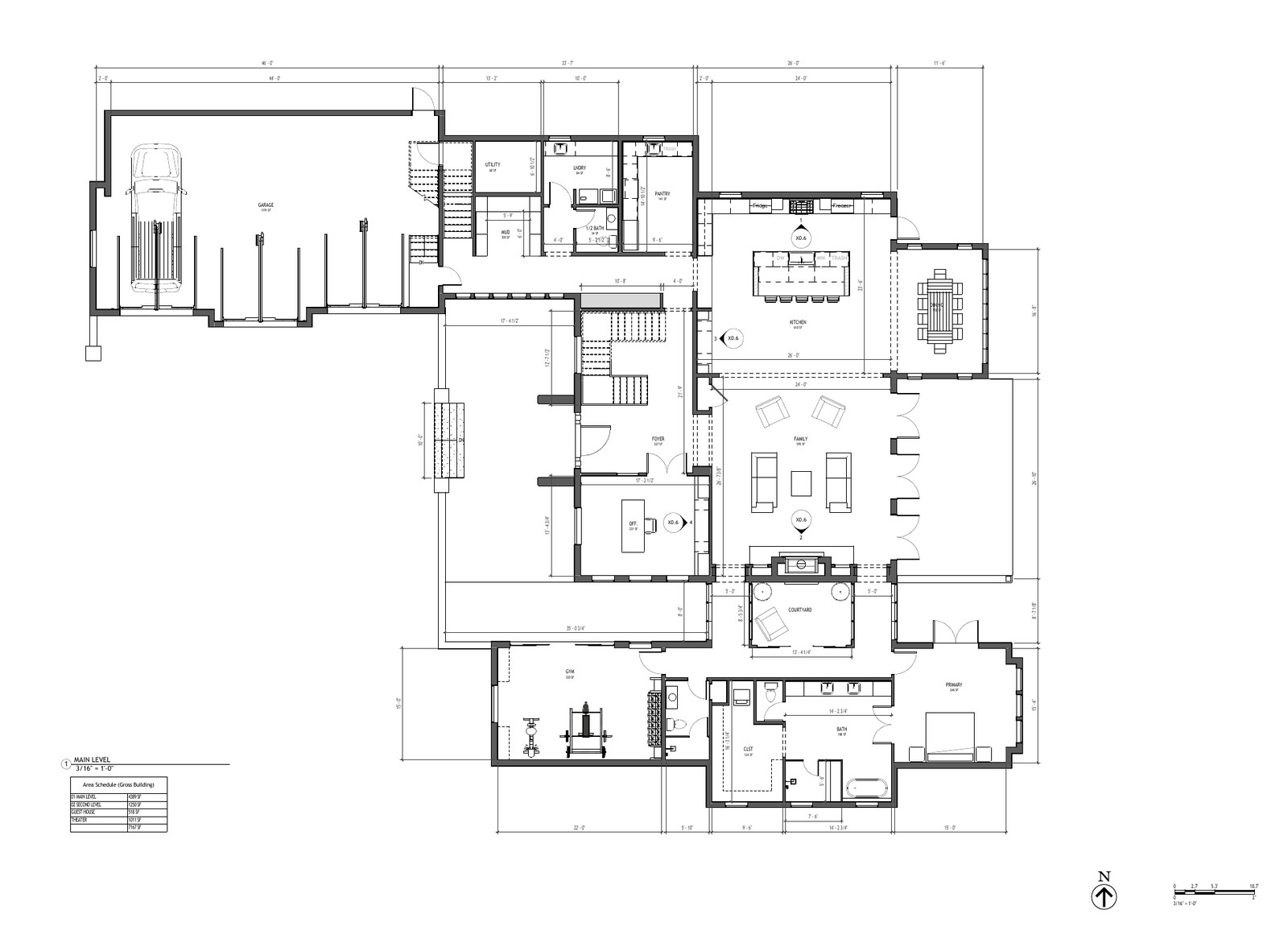 Main level plan · Kruglak Residence