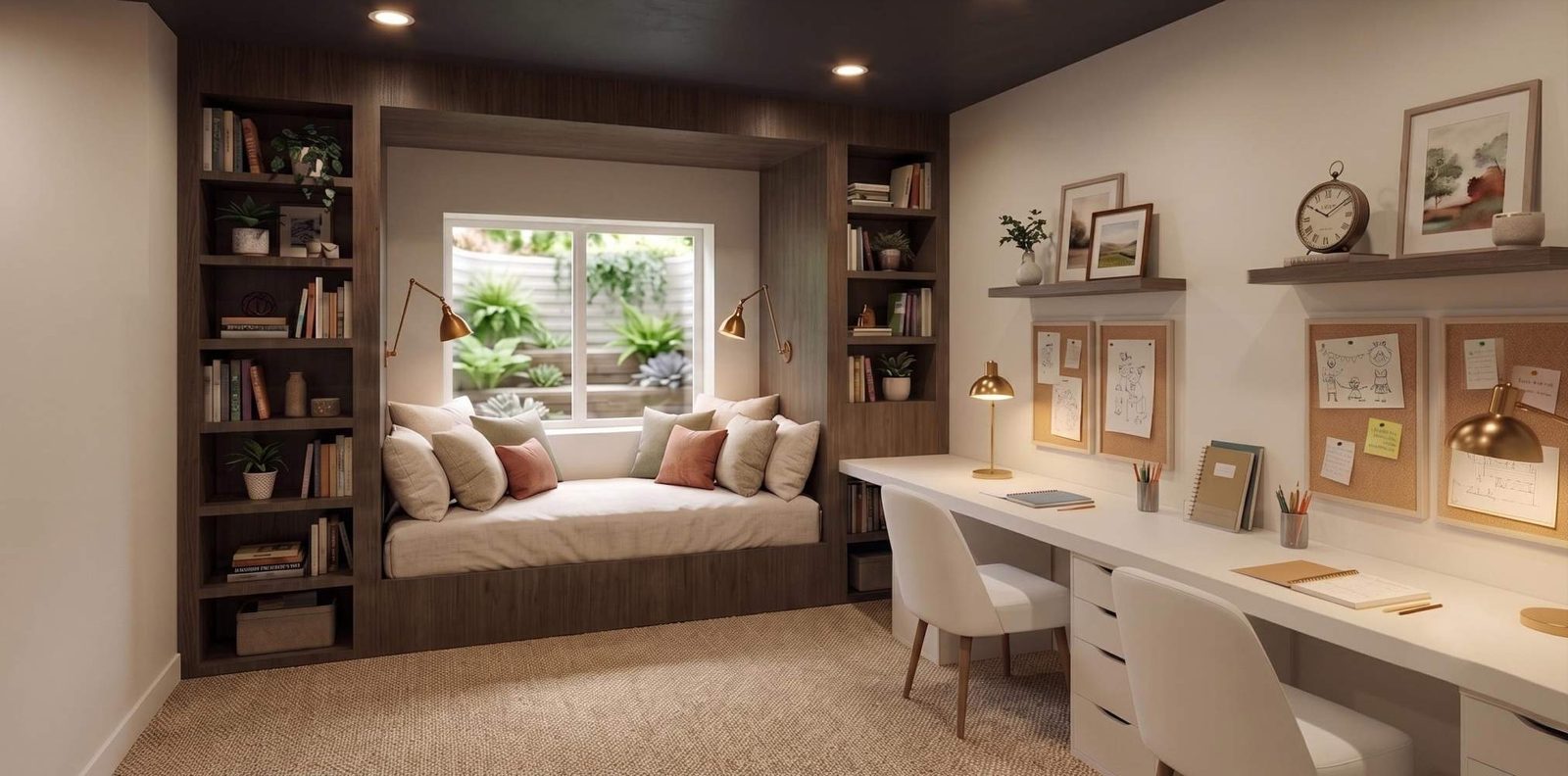 Office and reading nook · Malinka 141 (rendering)